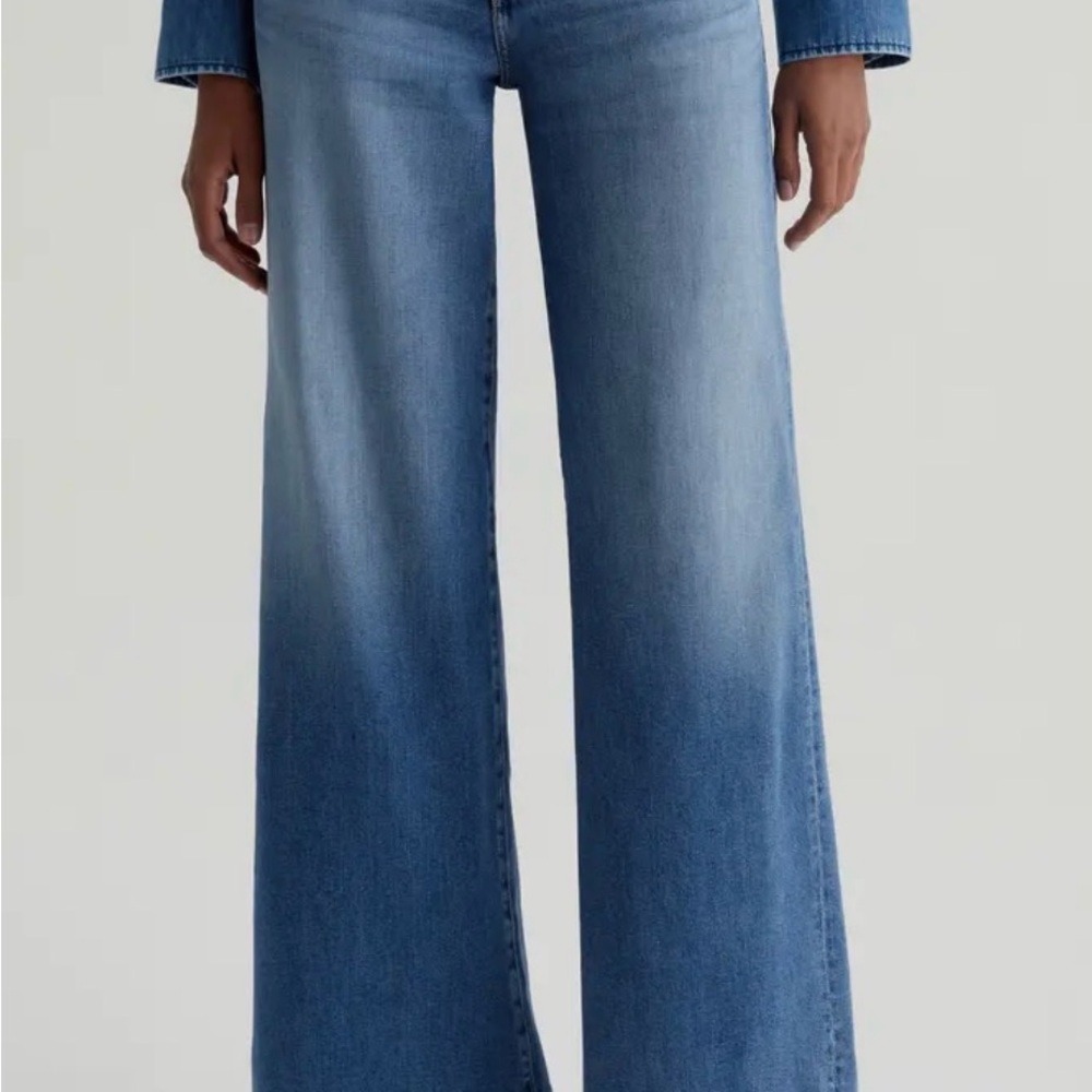 NEW Ag Adriano Goldschmied Stella Low Slung Palazzo Women's Blue Jeans 26